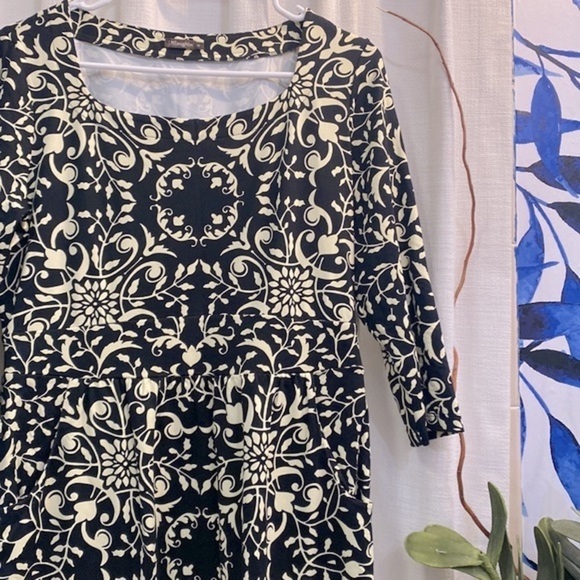 J. McLaughlin Catalina Cloth Black & White Nylon & Spandex Shift Dress Size M - Picture 4 of 7